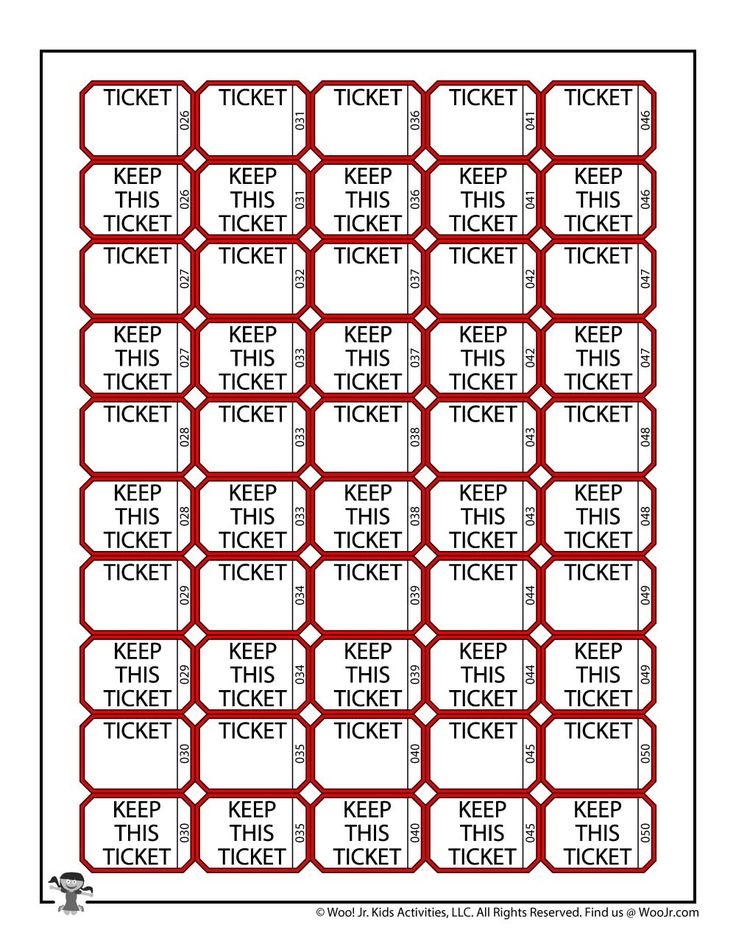 fun printable raffle tickets