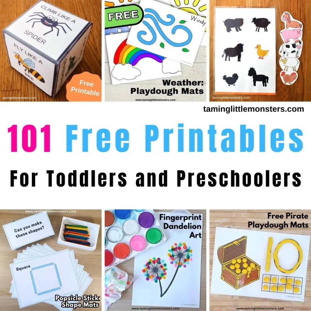 101 Fun, Easy and Free Printables for Kids - Taming Little Monsters