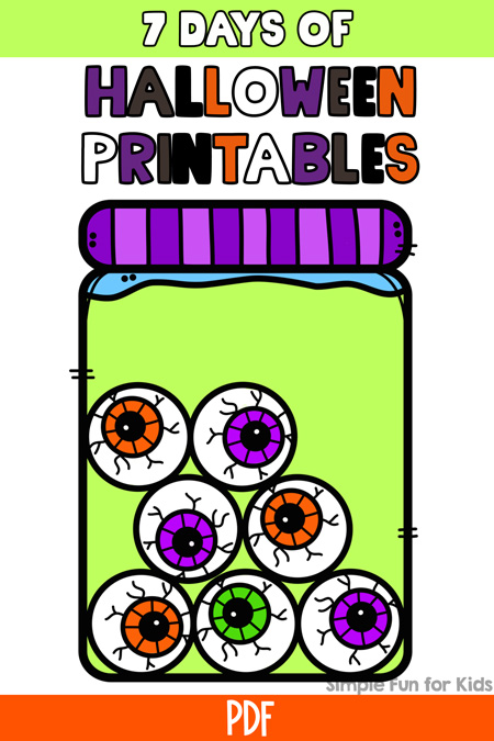 ???7 Days of Halloween Printables for Kids??? - Simple Fun ...