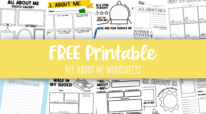 All About Me Printable Worksheets - 50 FREE Printables | Printabulls