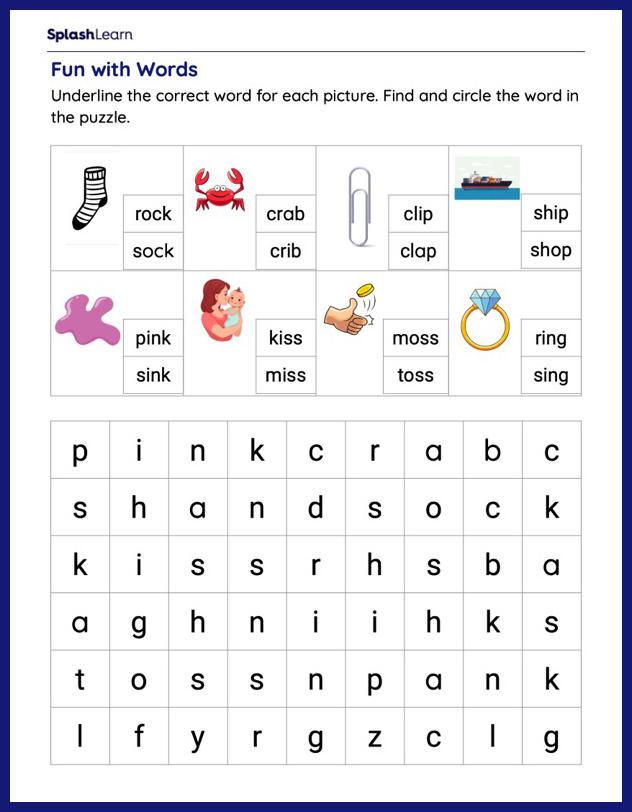 Fun with Words - ELA Worksheets - SplashLearn