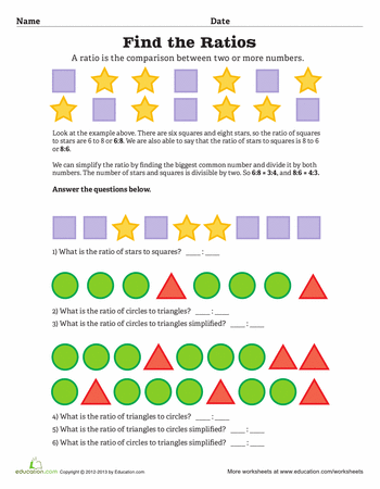 fun ratio and proportions worksheet