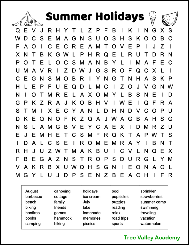fun school word search worksheet