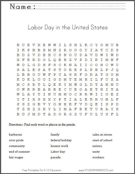 fun school word search worksheet