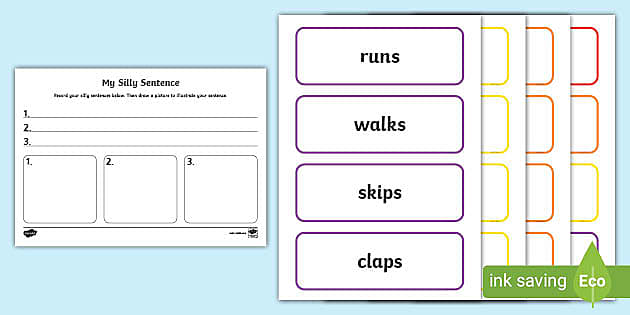 Sentence Making Activity - Primary Resources (teacher made)