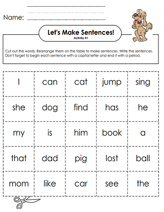 Sentence Building Worksheets for Engaging Language Learning