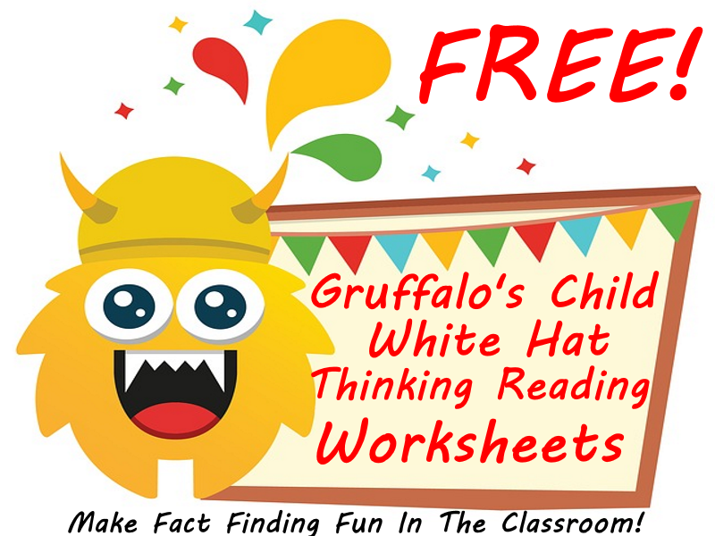 FREE - The Gruffalos Child White Hat Thinking Worksheets - Make ...
