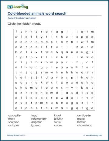 Word searches for grade 4 | Worsheets library