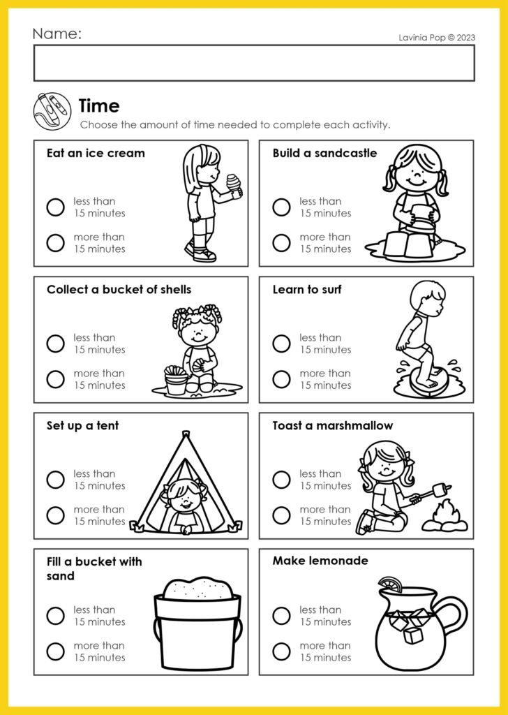 FREE Worksheets: Summer 1st Grade Worksheets and Activities No ...