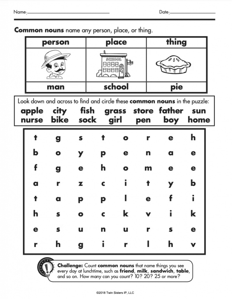 fun worksheet for first grade