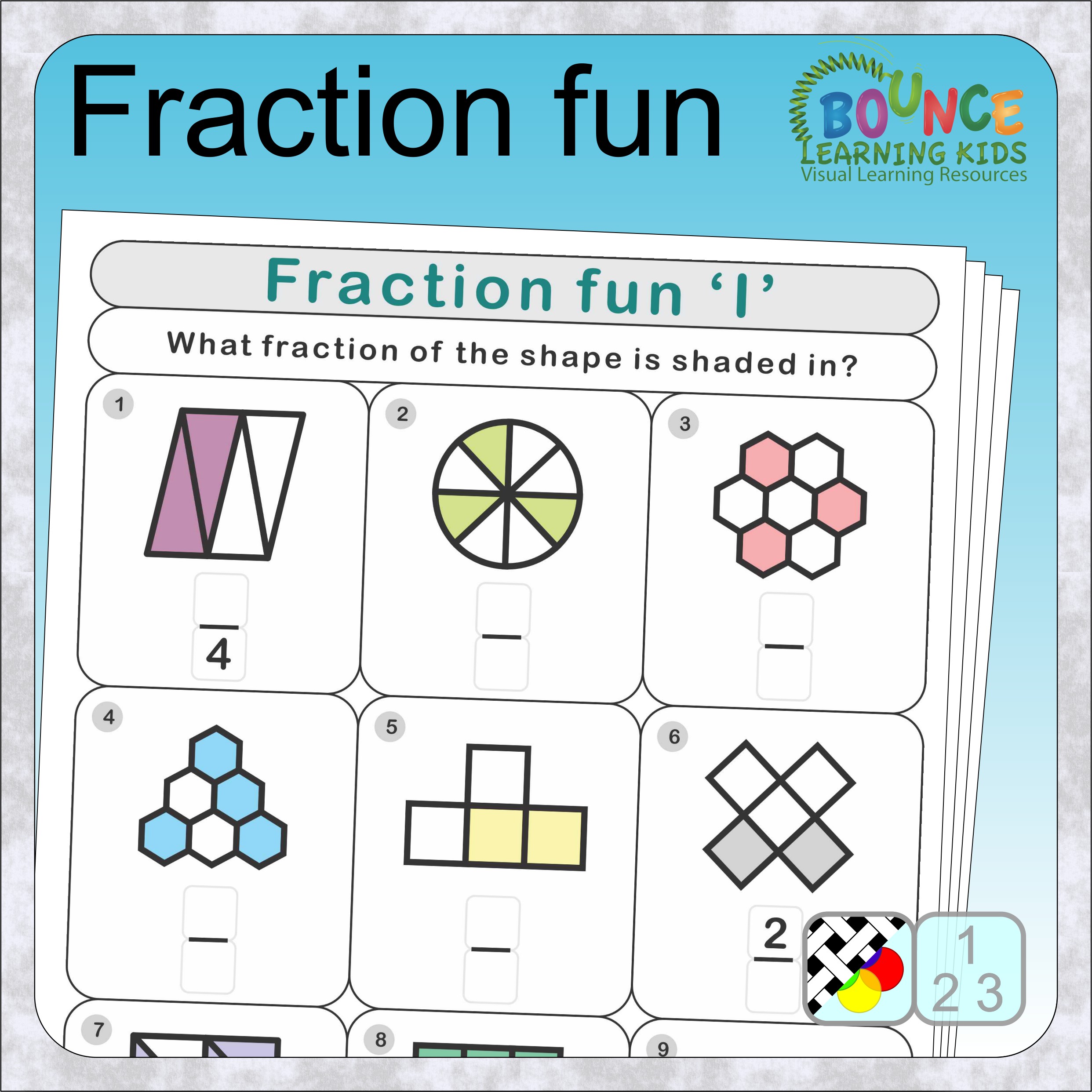 14 fraction fun worksheets to print | Bounce Learning Kids
