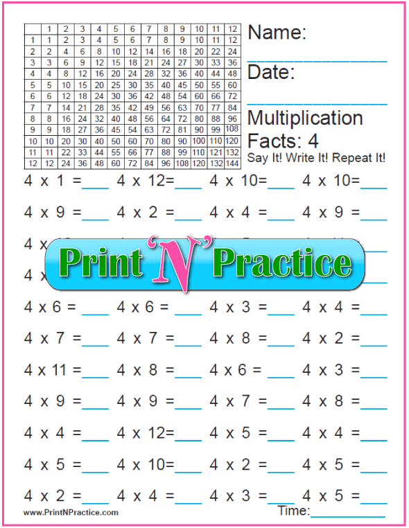 70+ Fun Multiplication Worksheets ⭐ Charts, Flash Cards