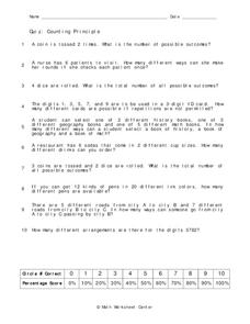 fundamental counting principle worksheet answers