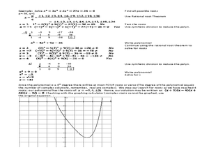 Fundamental Theorem of Algebra Worksheet for 8th - 10th Grade ...