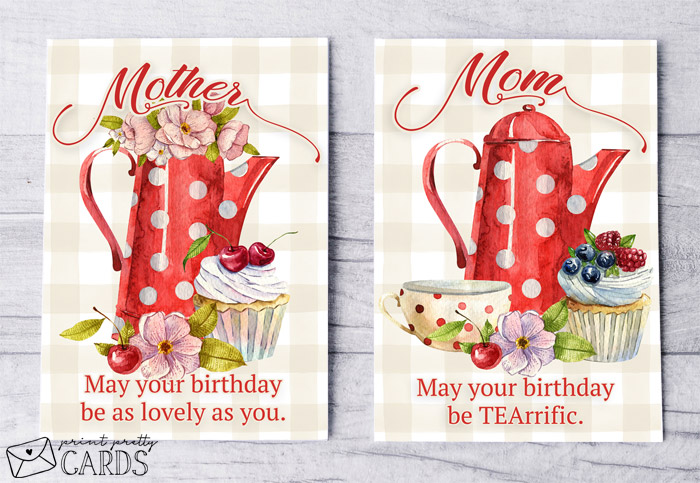 funny happy birthday mom cards printable