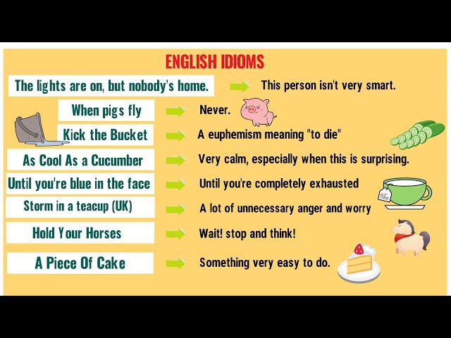 IDIOMS: Top 20 Funny Idioms for Kids with Their Meanings! - YouTube