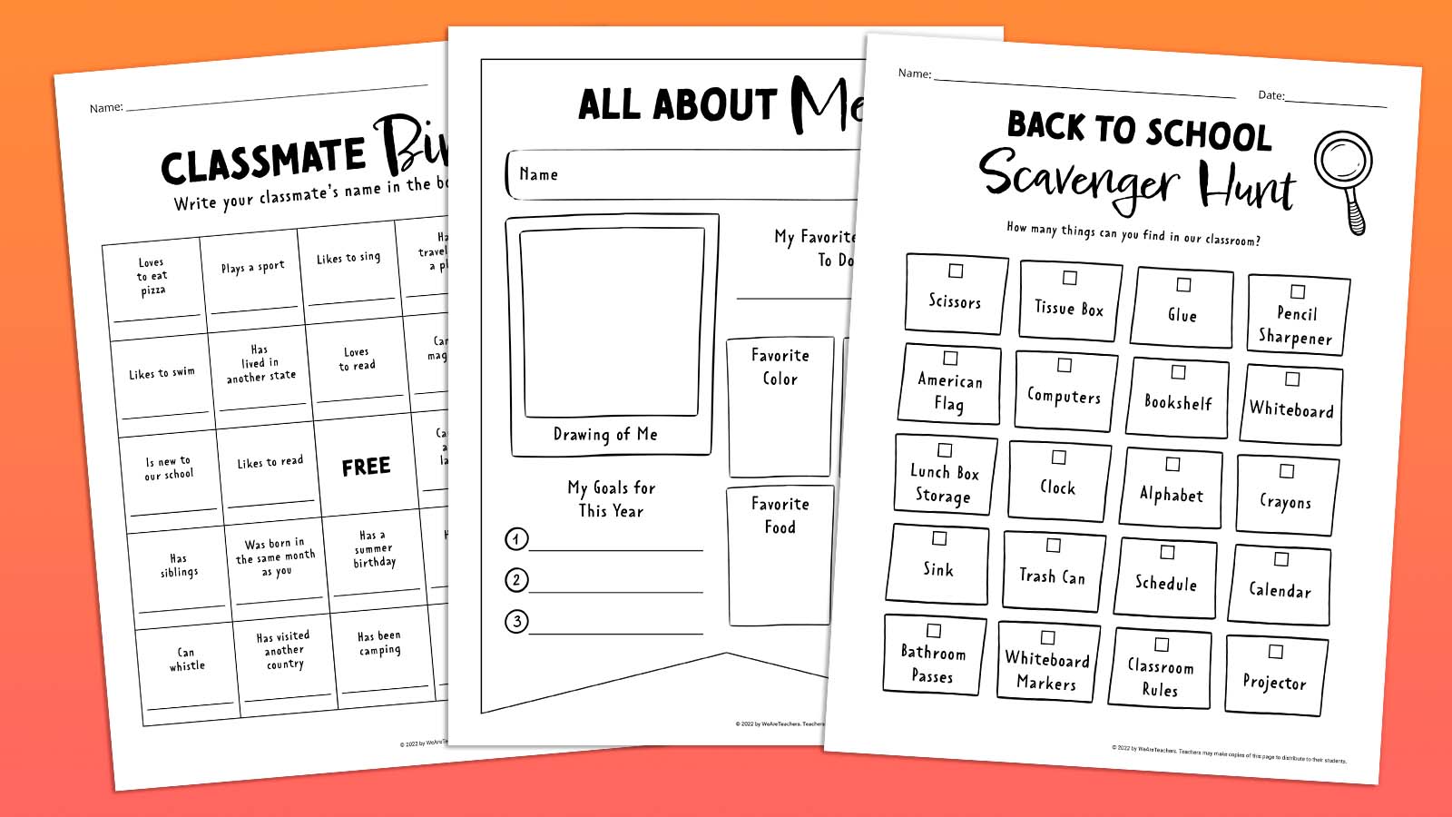 12 Fun First-Day-of-School Worksheets (Free Printables)