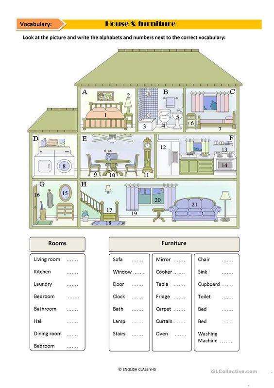 furniture worksheet