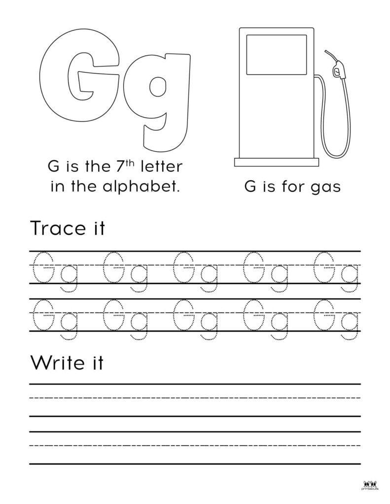 Letter G Worksheets - 50 FREE Printables | Printabulls - Worksheets Library