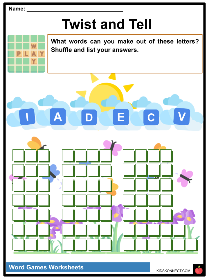 Word Games Facts, Worksheets, Types Of Games &  History for Kids