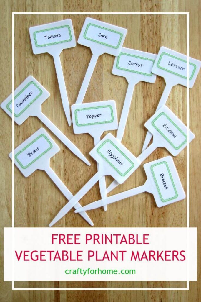 Free Printable Vegetable Plant Markers | Crafty For Home