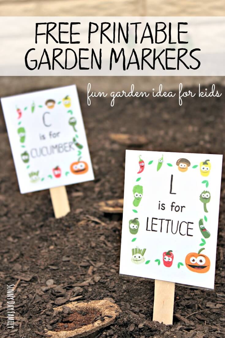 Free Printable Garden Markers Your Kids Will Love | Sunny Day Family