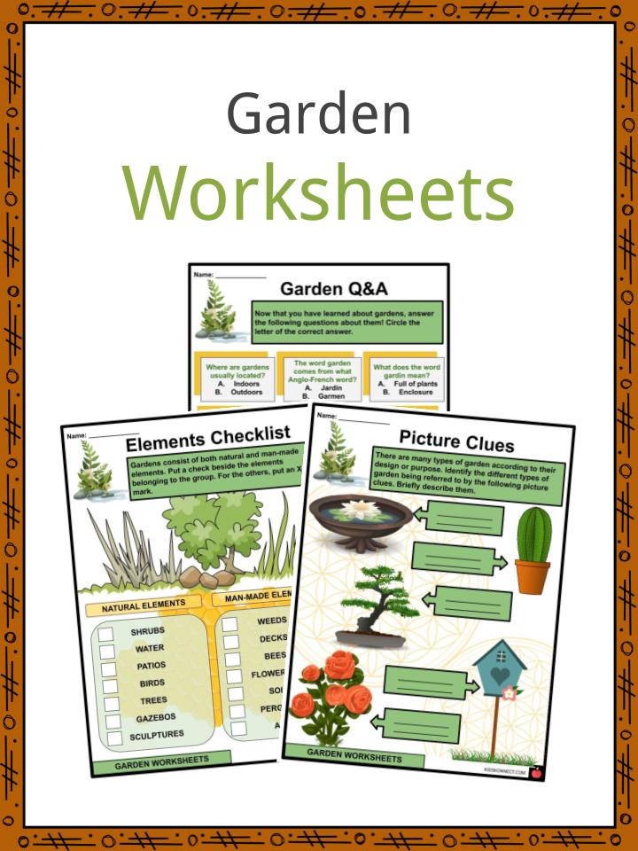 Garden Facts, Worksheets, Etymology &  Elements For Kids
