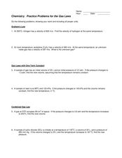 Practice Problems for the Gas Laws Worksheet for 9th - Higher Ed ...
