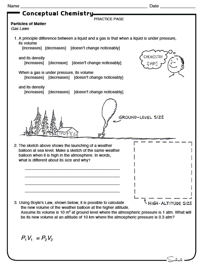 gas laws worksheet answers