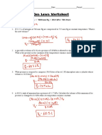 Gas Laws Worksheet Answer Key | Download Free PDF | Gases | Litre