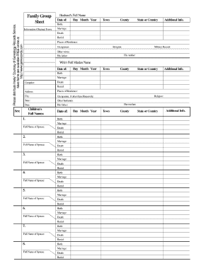 Genealogy Forms