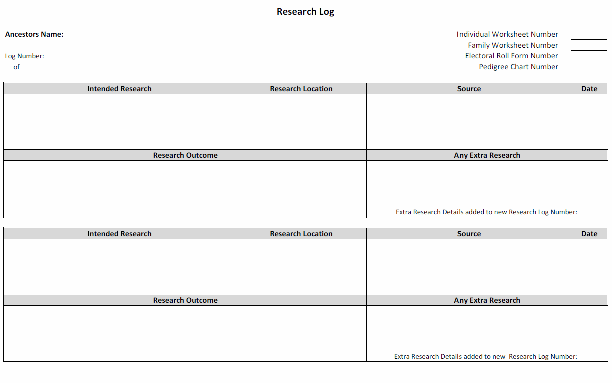 Family History Forms and Charts