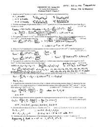 Honors General Chemistry II - Sample Worksheet #8 | CHEM 118 ...
