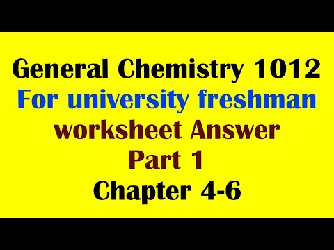 General Chemistry 1012 worksheet Answers part 1@essentialeducationtube