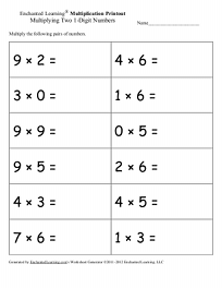 generate multiplication worksheet