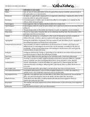 genetics vocabulary worksheet