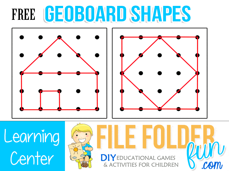 Printable Geoboard Patterns - File Folder Fun
