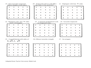 Geoboard Activity Worksheet for 10th Grade | Lesson Planet