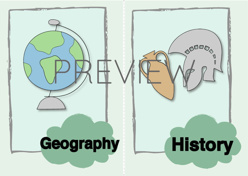 Geography and History Flashcard | Gru Languages