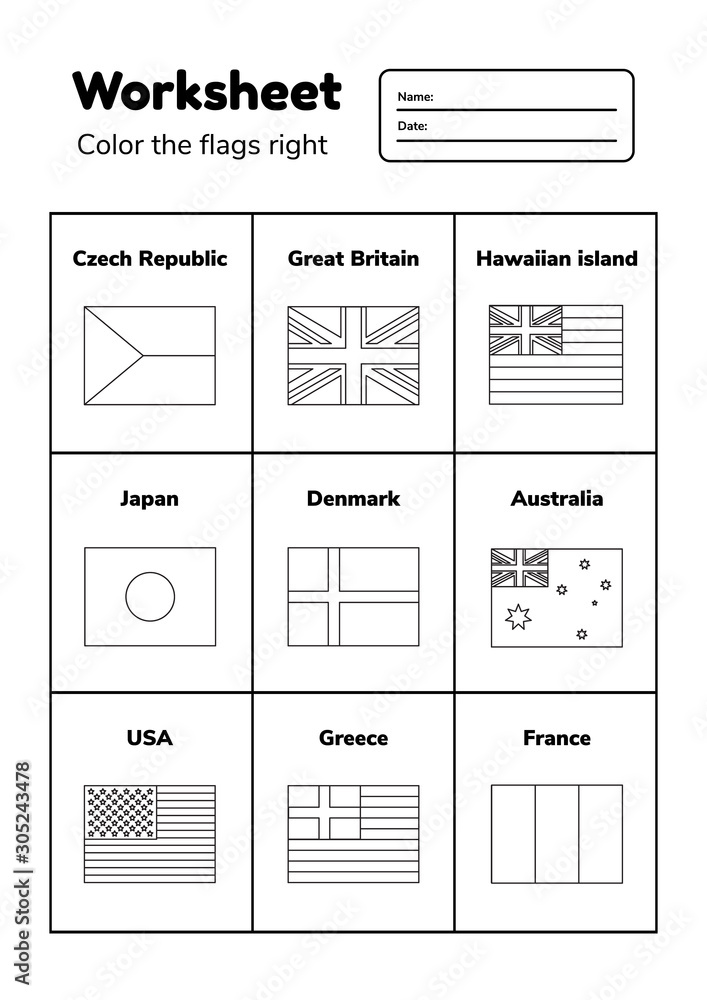 geography for kids worksheet