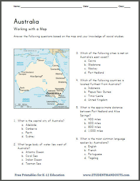 geography for kids worksheet