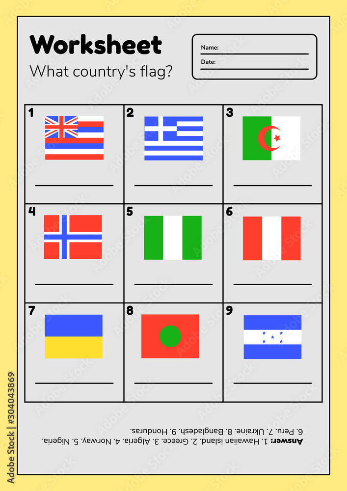 geography for kindergarteners worksheet