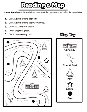 geography maps worksheet 2nd grade
