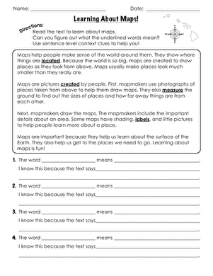 Learning About Maps! | Worksheet 