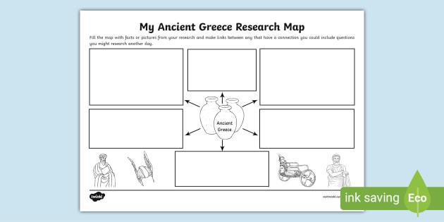 Ancient Greece Themed Research Map (teacher made) - Twinkl