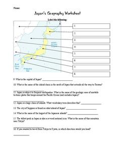 geography worksheet answers