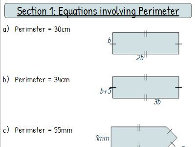 Forming and Solving Equations Worksheet - Mixed Geometry ...