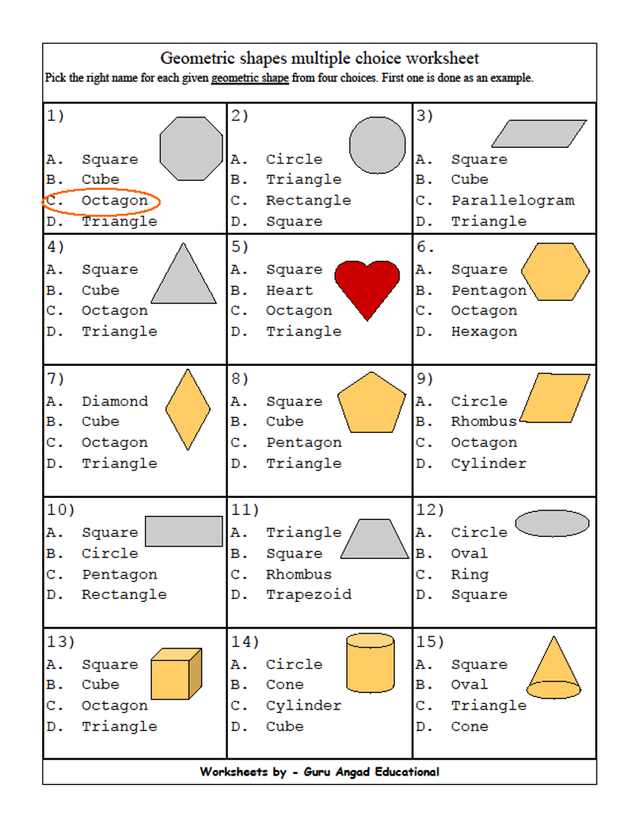 geometric figure worksheet