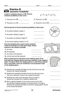 geometric probability worksheet houghton mifflin