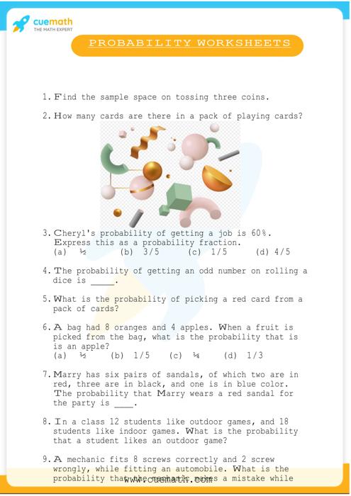 geometric probability worksheet houghton mifflin